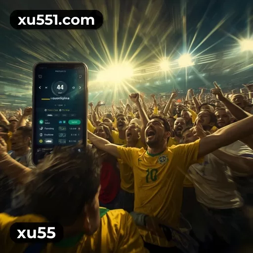 Painel de interface da xu55 com menus, categorias de jogos e acesso ao perfil